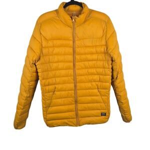 Pull & Bear Men's Join Life Lightweight Puffer Jacket Mustard Size Large